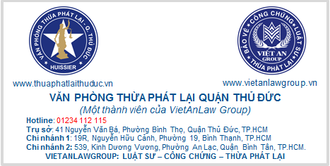 Văn phòng Thừa phát lại Thủ Đức, Việt An Law Group